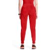 Cherokee Infinity Womens Scrub Jogger Pants, Mid Rise, Moisture Wicking, Wrinkle-Resistant, 360 Stretch, 5 Pockets – CK110A(Red)