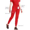 Cherokee Infinity Womens Scrub Jogger Pants, Mid Rise, Moisture Wicking, Wrinkle-Resistant, 360 Stretch, 5 Pockets – CK110A(Red)