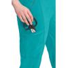 Cherokee Infinity Womens Scrub Jogger Pants, Mid Rise, Moisture Wicking, Wrinkle-Resistant, 360 Stretch, 5 Pockets – CK110A(Teal Blue)