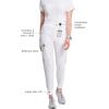 Cherokee Infinity Womens Scrub Jogger Pants, Mid Rise, Moisture Wicking, Wrinkle-Resistant, 360 Stretch, 5 Pockets – CK110A(White)