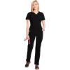 Cherokee Infinity Women’s Scrub Pant Mid Rise Tapered Leg Pull-on Bottom with Moisture Wicking & 360° Stretch Fabric CK065A(Black)
