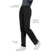 Cherokee Infinity Women’s Scrub Pant Mid Rise Tapered Leg Pull-on Bottom with Moisture Wicking & 360° Stretch Fabric CK065A(Black)