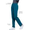 Cherokee Infinity Women’s Scrub Pant Mid Rise Tapered Leg Pull-on Bottom with Moisture Wicking & 360° Stretch Fabric CK065A(Caribbean Blue)