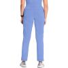 Cherokee Infinity Women’s Scrub Pant Mid Rise Tapered Leg Pull-on Bottom with Moisture Wicking & 360° Stretch Fabric CK065A(Ciel)