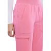 Cherokee Infinity Women’s Scrub Pant Mid Rise Tapered Leg Pull-on Bottom with Moisture Wicking & 360° Stretch Fabric CK065A(Miami Pink)