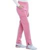 Cherokee Infinity Women’s Scrub Pant Mid Rise Tapered Leg Pull-on Bottom with Moisture Wicking & 360° Stretch Fabric CK065A(Miami Pink)