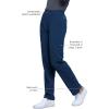 Cherokee Infinity Women’s Scrub Pant Mid Rise Tapered Leg Pull-on Bottom with Moisture Wicking & 360° Stretch Fabric CK065A(Navy)