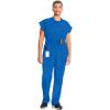 Cherokee Infinity Women’s Scrub Pant Mid Rise Tapered Leg Pull-on Bottom with Moisture Wicking & 360° Stretch Fabric CK065A(Royal)