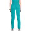 Cherokee Infinity Women’s Scrub Pant Mid Rise Tapered Leg Pull-on Bottom with Moisture Wicking & 360° Stretch Fabric CK065A(Teal Blue)