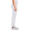 Cherokee Infinity Women’s Scrub Pant Mid Rise Tapered Leg Pull-on Bottom with Moisture Wicking & 360° Stretch Fabric CK065A(White)