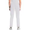 Cherokee Infinity Women’s Scrub Pant Mid Rise Tapered Leg Pull-on Bottom with Moisture Wicking & 360° Stretch Fabric CK065A(White)