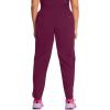 Cherokee Infinity Women’s Scrub Pant Mid Rise Tapered Leg Pull-on Bottom with Moisture Wicking & 360° Stretch Fabric CK065A(Wine)