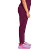 Cherokee Infinity Women’s Scrub Pant Mid Rise Tapered Leg Pull-on Bottom with Moisture Wicking & 360° Stretch Fabric CK065A(Wine)