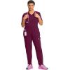 Cherokee Infinity Women’s Scrub Pant Mid Rise Tapered Leg Pull-on Bottom with Moisture Wicking & 360° Stretch Fabric CK065A(Wine)