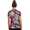 Cherokee Infinity Womens V-Neck Print Scrub Top with 2 Pockets, Rib-Knit Insert Logo O-Ring Detail & Shirttail Hem – CK634(Botanical Mashup)