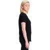 Cherokee Infinity Womens V-Neck Scrub Top Contemporary Fit, 2 Pockets, Rib-Knit Insert, Side Vents, 360° Stretch – CK865A(Black)