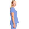 Cherokee Infinity Womens V-Neck Scrub Top Contemporary Fit, 2 Pockets, Rib-Knit Insert, Side Vents, 360° Stretch – CK865A(Ciel)