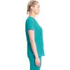 Cherokee Infinity Womens V-Neck Scrub Top Contemporary Fit, 2 Pockets, Rib-Knit Insert, Side Vents, 360° Stretch – CK865A(Teal Blue)