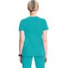 Cherokee Infinity Womens V-Neck Scrub Top Contemporary Fit, 2 Pockets, Rib-Knit Insert, Side Vents, 360° Stretch – CK865A(Teal Blue)