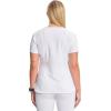 Cherokee Infinity Womens V-Neck Scrub Top Contemporary Fit, 2 Pockets, Rib-Knit Insert, Side Vents, 360° Stretch – CK865A(White)