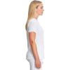 Cherokee Infinity Womens V-Neck Scrub Top Contemporary Fit, 2 Pockets, Rib-Knit Insert, Side Vents, 360° Stretch – CK865A(White)