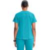 Cherokee Infinity Womens V-Neck Scrub Top, Kangaroo Pocket, High-Low Hem, Rib-Knit Panels & PROTX2 Technology – IN620A(Aquaturque)