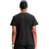 Cherokee Infinity Womens V-Neck Scrub Top, Kangaroo Pocket, High-Low Hem, Rib-Knit Panels & PROTX2 Technology – IN620A(Black)