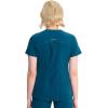 Cherokee Infinity Womens V-Neck Scrub Top, Kangaroo Pocket, High-Low Hem, Rib-Knit Panels & PROTX2 Technology – IN620A(Caribbean Blue)