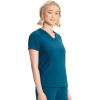 Cherokee Infinity Womens V-Neck Scrub Top, Kangaroo Pocket, High-Low Hem, Rib-Knit Panels & PROTX2 Technology – IN620A(Caribbean Blue)