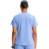 Cherokee Infinity Womens V-Neck Scrub Top, Kangaroo Pocket, High-Low Hem, Rib-Knit Panels & PROTX2 Technology – IN620A(Ciel)