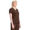Cherokee Infinity Womens V-Neck Scrub Top, Kangaroo Pocket, High-Low Hem, Rib-Knit Panels & PROTX2 Technology – IN620A(Espresso Express)