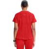 Cherokee Infinity Womens V-Neck Scrub Top, Kangaroo Pocket, High-Low Hem, Rib-Knit Panels & PROTX2 Technology – IN620A(Fire Bird)
