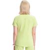 Cherokee Infinity Womens V-Neck Scrub Top, Kangaroo Pocket, High-Low Hem, Rib-Knit Panels & PROTX2 Technology – IN620A(Green Energy)