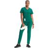 Cherokee Infinity Womens V-Neck Scrub Top, Kangaroo Pocket, High-Low Hem, Rib-Knit Panels & PROTX2 Technology – IN620A(Hunter)