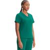 Cherokee Infinity Womens V-Neck Scrub Top, Kangaroo Pocket, High-Low Hem, Rib-Knit Panels & PROTX2 Technology – IN620A(Hunter)