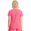 Cherokee Infinity Womens V-Neck Scrub Top, Kangaroo Pocket, High-Low Hem, Rib-Knit Panels & PROTX2 Technology – IN620A(Power Pink)