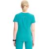 Cherokee Infinity Womens V-Neck Scrub Top, Kangaroo Pocket, High-Low Hem, Rib-Knit Panels & PROTX2 Technology – IN620A(Teal Blue)