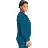 Cherokee Infinity Womens Zip Front Jacket With 2 Pockets Contemporary Fit Back Shoulder Yokes & Front Princess Seams- 2391A(Caribbean Blue)