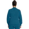 Cherokee Infinity Womens Zip Front Jacket With 2 Pockets Contemporary Fit Back Shoulder Yokes & Front Princess Seams- 2391A(Caribbean Blue)