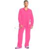 Cherokee Infinity Womens Zip Front Jacket With 2 Pockets Contemporary Fit Back Shoulder Yokes & Front Princess Seams- 2391A(Carmine Pink)