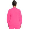 Cherokee Infinity Womens Zip Front Jacket With 2 Pockets Contemporary Fit Back Shoulder Yokes & Front Princess Seams- 2391A(Carmine Pink)