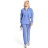 Cherokee Infinity Womens Zip Front Jacket With 2 Pockets Contemporary Fit Back Shoulder Yokes & Front Princess Seams- 2391A(Ciel)