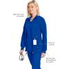 Cherokee Infinity Womens Zip Front Jacket With 2 Pockets Contemporary Fit Back Shoulder Yokes & Front Princess Seams- 2391A(Galaxy Blue)