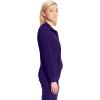 Cherokee Infinity Womens Zip Front Jacket With 2 Pockets Contemporary Fit Back Shoulder Yokes & Front Princess Seams- 2391A(Grape)