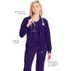 Cherokee Infinity Womens Zip Front Jacket With 2 Pockets Contemporary Fit Back Shoulder Yokes & Front Princess Seams- 2391A(Grape)