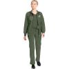 Cherokee Infinity Womens Zip Front Jacket With 2 Pockets Contemporary Fit Back Shoulder Yokes & Front Princess Seams- 2391A(Olive)