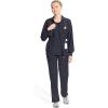 Cherokee Infinity Womens Zip Front Jacket With 2 Pockets Contemporary Fit Back Shoulder Yokes & Front Princess Seams- 2391A(Pewter)