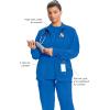 Cherokee Infinity Womens Zip Front Jacket With 2 Pockets Contemporary Fit Back Shoulder Yokes & Front Princess Seams- 2391A(Royal)