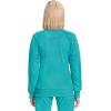 Cherokee Infinity Womens Zip Front Jacket With 2 Pockets Contemporary Fit Back Shoulder Yokes & Front Princess Seams- 2391A(Teal Blue)