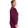 Cherokee Infinity Womens Zip Front Jacket With 2 Pockets Contemporary Fit Back Shoulder Yokes & Front Princess Seams- 2391A(Wine)